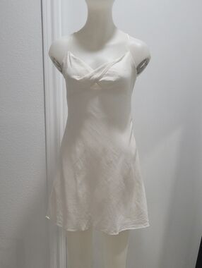 Cotton Candy Cream Mini Slip Dress